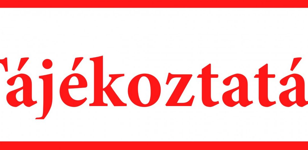 A Koronavírus terjedésével kapcsolatos tájékoztató
